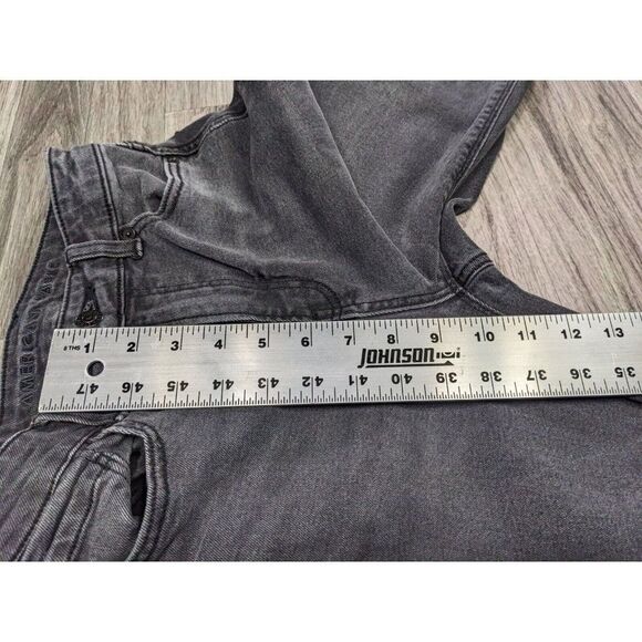 (3/$35) American Eagle Size 00 Regular Skinny Stretch Grey Denim Mom Jeans - Picture 11 of 12